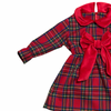Abito tartan bimba fiocco