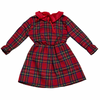 Abito tartan bimba fiocco